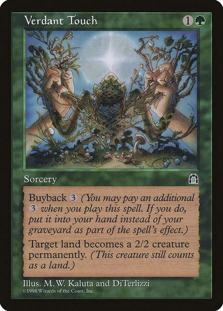 Verdant Touch - Stronghold Magic: The Gathering trading card