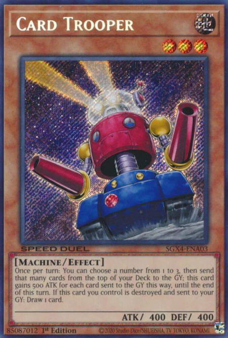 Card Trooper (Secret Rare) - Speed Duel GX: Midterm Destruction YuGiOh trading card