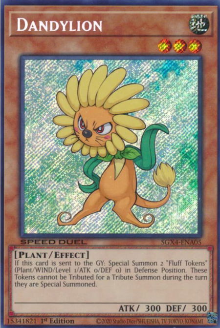 Dandylion (Secret Rare) - Speed Duel GX: Midterm Destruction YuGiOh trading card