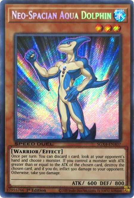 Neo-Spacian Aqua Dolphin (Secret Rare) - Speed Duel GX: Midterm Destruction YuGiOh trading card