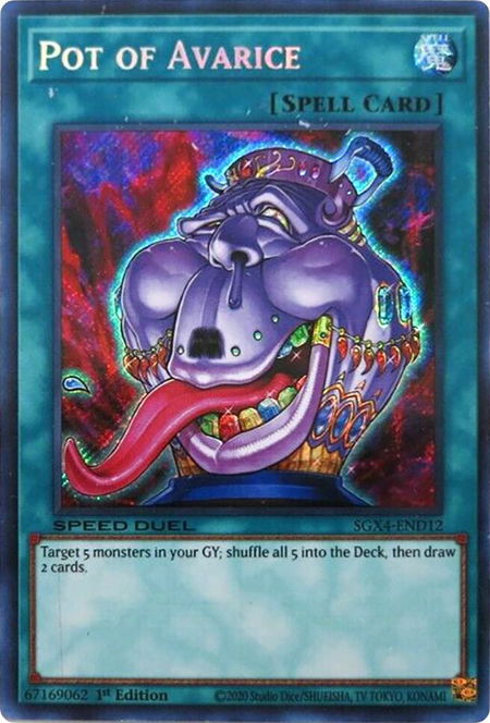 Pot of Avarice (Secret Rare) - Speed Duel GX: Midterm Destruction YuGiOh trading card