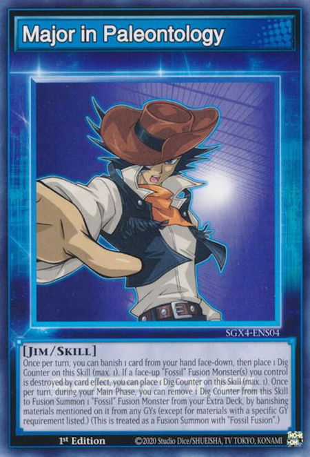 Major in Paleontology - Speed Duel GX: Midterm Destruction YuGiOh trading card