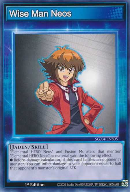 Wise Man Neos trading card from Speed Duel GX: Midterm Destruction Wise Man Neos - Speed Duel GX: Midterm Destruction YuGiOh trading card