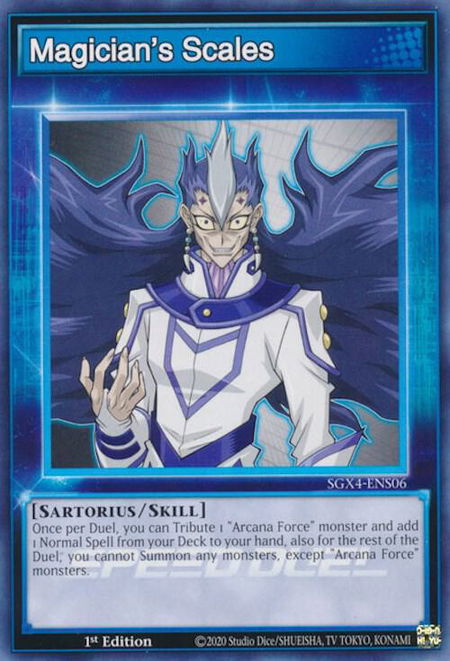 Magician's Scales (Skill Card) - Speed Duel GX: Midterm Destruction YuGiOh trading card