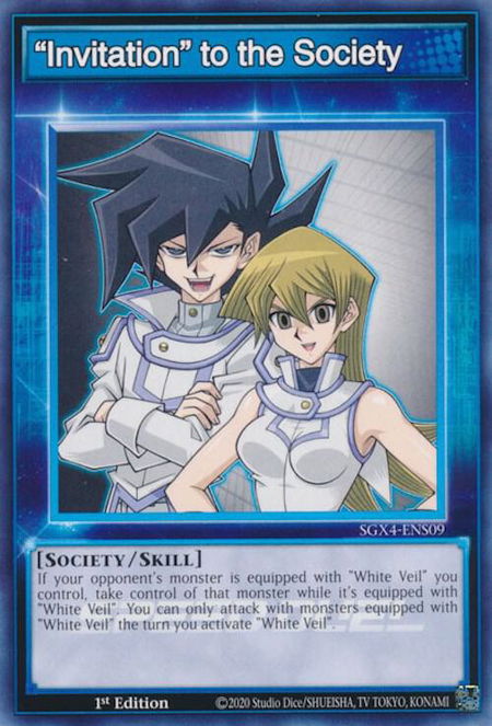 "Invitation" to the Society - Speed Duel GX: Midterm Destruction YuGiOh trading card