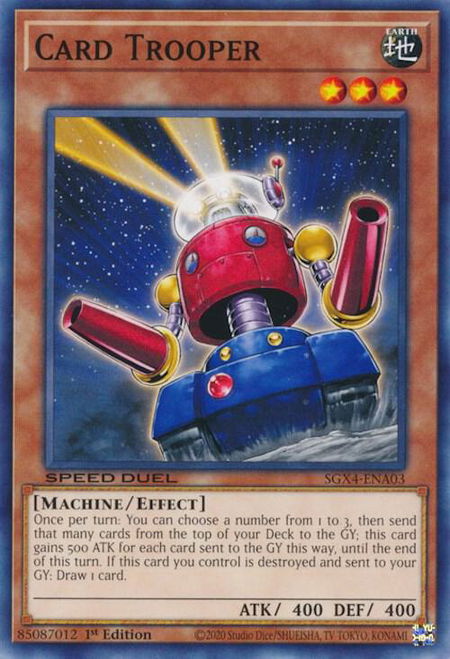 Card Trooper - Speed Duel GX: Midterm Destruction YuGiOh trading card