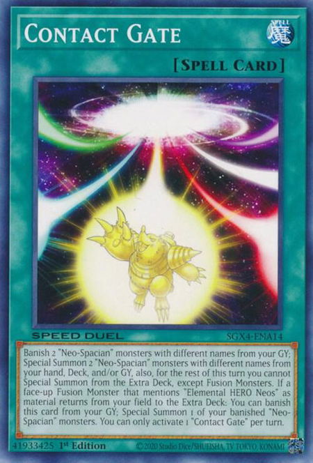 Contact Gate - Speed Duel GX: Midterm Destruction YuGiOh trading card