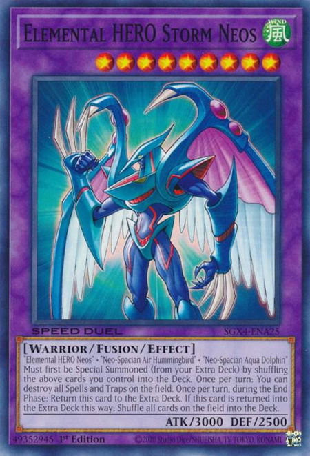 Elemental HERO Storm Neos - Speed Duel GX: Midterm Destruction YuGiOh trading card