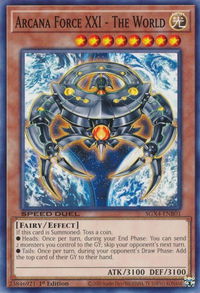 Arcana Force XXI - The World - Speed Duel GX: Midterm Destruction (SGX4) #SGX4-ENB01 - Common / Short Print YuGiOh Trading Card