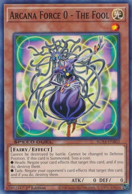 Arcana Force 0 - The Fool - Speed Duel GX: Midterm Destruction YuGiOh trading card