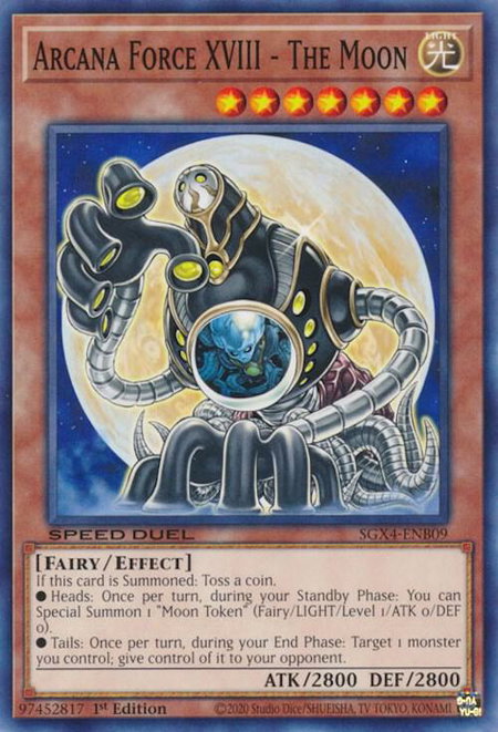 Arcana Force XVIII - The Moon - Speed Duel GX: Midterm Destruction YuGiOh trading card