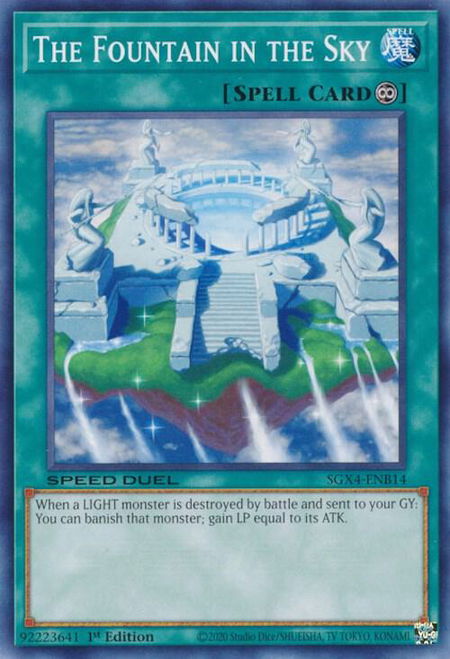 The Fountain in the Sky - Speed Duel GX: Midterm Destruction YuGiOh trading card