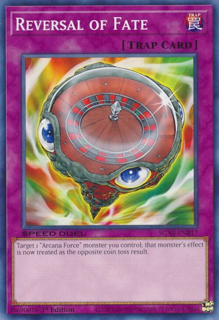 Reversal of Fate - Speed Duel GX: Midterm Destruction YuGiOh trading card