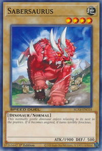 Sabersaurus - Speed Duel GX: Midterm Destruction (SGX4) #SGX4-ENC03 - Common / Short Print YuGiOh Trading Card