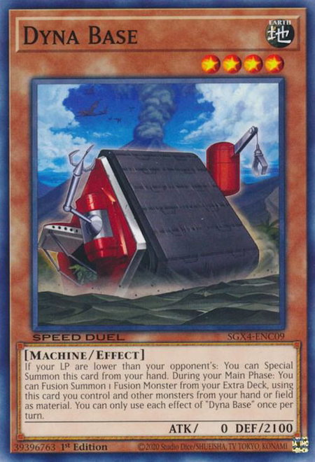 Dyna Base trading card from Speed Duel GX: Midterm Destruction Dyna Base - Speed Duel GX: Midterm Destruction YuGiOh trading card