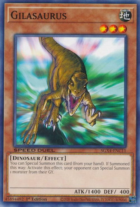 Gilasaurus - Speed Duel GX: Midterm Destruction YuGiOh trading card