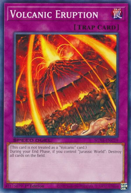 Volcanic Eruption trading card from Speed Duel GX: Midterm Destruction Volcanic Eruption - Speed Duel GX: Midterm Destruction YuGiOh trading card