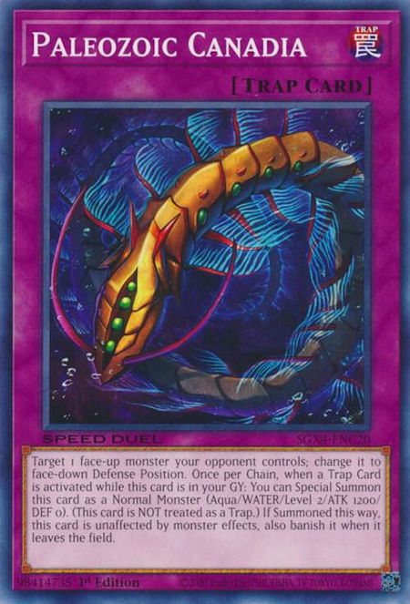 Paleozoic Canadia - Speed Duel GX: Midterm Destruction YuGiOh trading card