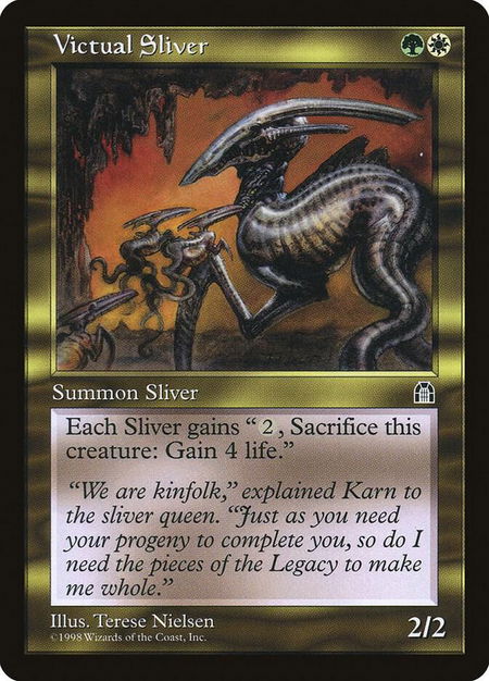 Victual Sliver trading card from Stronghold Victual Sliver - Stronghold Magic: The Gathering trading card