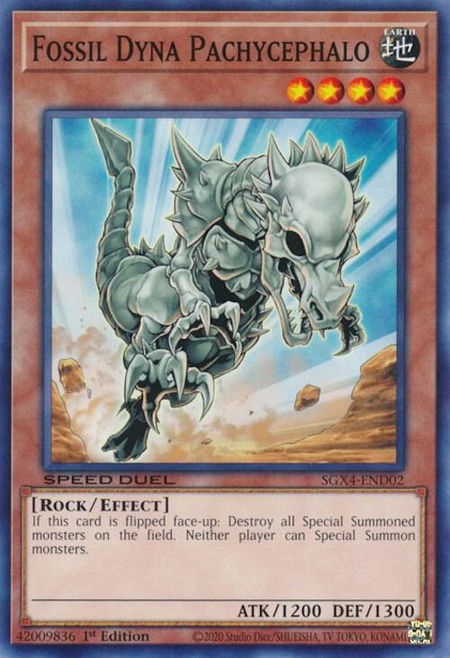 Fossil Dyna Pachycephalo - Speed Duel GX: Midterm Destruction YuGiOh trading card