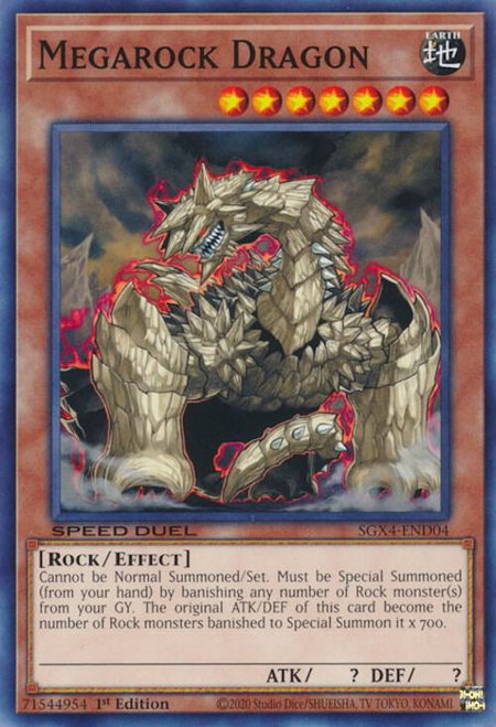 Megarock Dragon - Speed Duel GX: Midterm Destruction YuGiOh trading card