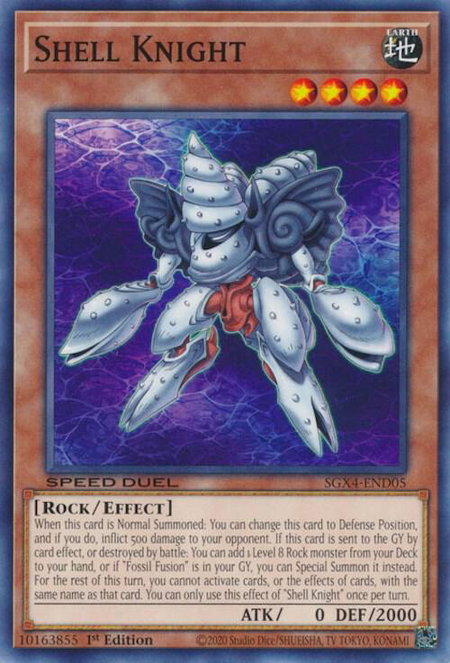 Shell Knight - Speed Duel GX: Midterm Destruction YuGiOh trading card