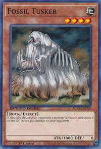 Fossil Tusker - Speed Duel GX: Midterm Destruction (SGX4) #SGX4-END09 - Common / Short Print YuGiOh Trading Card