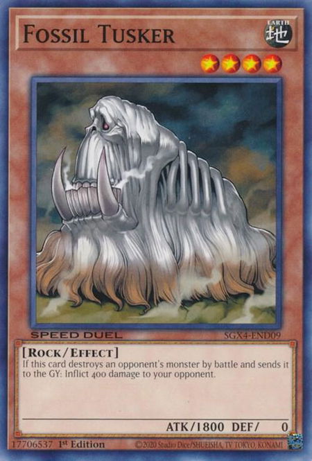 Fossil Tusker - Speed Duel GX: Midterm Destruction YuGiOh trading card