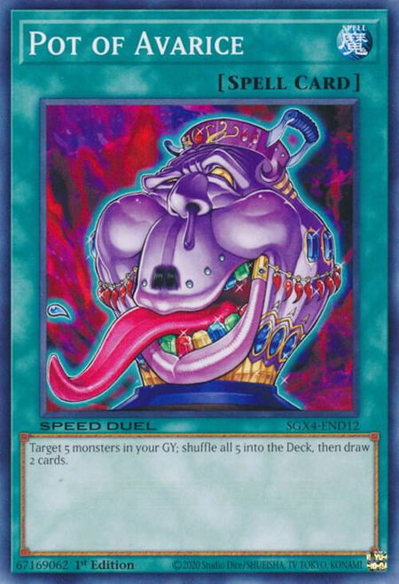 Pot of Avarice - Speed Duel GX: Midterm Destruction YuGiOh trading card