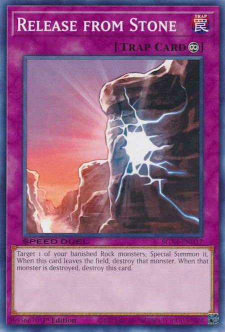 Release from Stone trading card from Speed Duel GX: Midterm Destruction Release from Stone - Speed Duel GX: Midterm Destruction YuGiOh trading card
