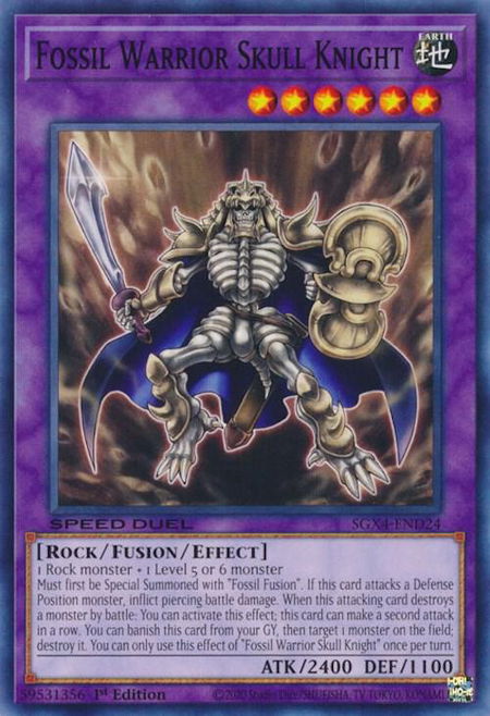Fossil Warrior Skull Knight - Speed Duel GX: Midterm Destruction YuGiOh trading card
