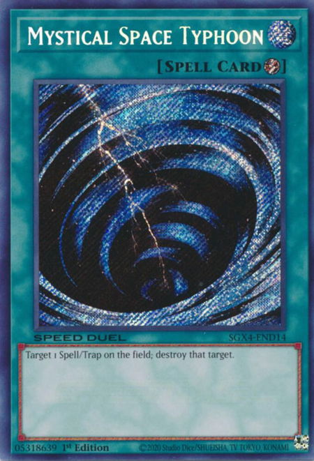 Mystical Space Typhoon (Secret Rare) - Speed Duel GX: Midterm Destruction YuGiOh trading card