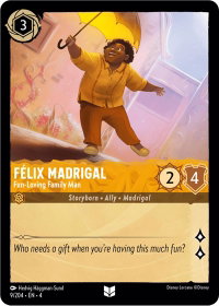 Felix Madrigal - Fun-Loving Family Man - Ursula's Return (4) #9/204 - Uncommon Disney Lorcana Trading Card