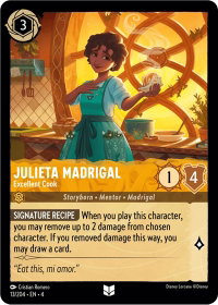 Julieta Madrigal - Excellent Cook - Ursula's Return (4) #13/204 - Uncommon Disney Lorcana Trading Card
