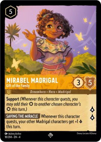 Mirabel Madrigal - Gift of the Family - Ursula's Return (4) #18/204 - Super Rare Disney Lorcana Trading Card