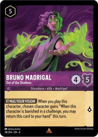 Bruno Madrigal - Out of the Shadows - Ursula's Return (4) #38/204 - Rare Disney Lorcana Trading Card