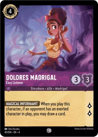 Dolores Madrigal - Easy Listener - Ursula's Return (4) #41/204 - Common Disney Lorcana Trading Card