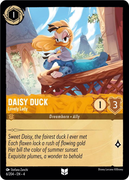 Daisy Duck - Lovely Lady - Ursula's Return Disney Lorcana trading card