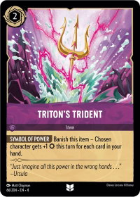 Triton's Trident - Ursula's Return (4) #66/204 - Uncommon Disney Lorcana Trading Card