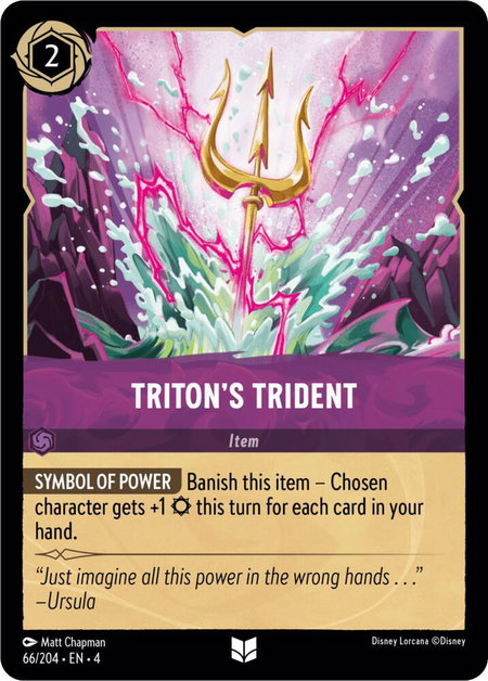 Triton's Trident - Ursula's Return Disney Lorcana trading card