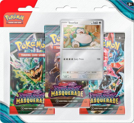 Twilight Masquerade 3 Pack Blister [Snorlax] - SV06: Twilight Masquerade Pokémon trading card