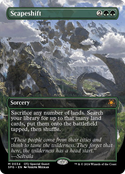 Scapeshift (Borderless) trading card from Special Guests Scapeshift (Borderless) - Special Guests Magic: The Gathering trading card