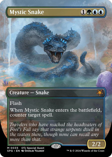Mystic Snake (Borderless) - Special Guests Magic: The Gathering trading card