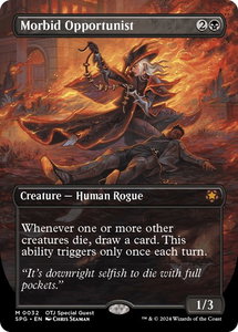Morbid Opportunist (Borderless) - Special Guests (SPG) #32 - Mythic Rare Magic: The Gathering Trading Card