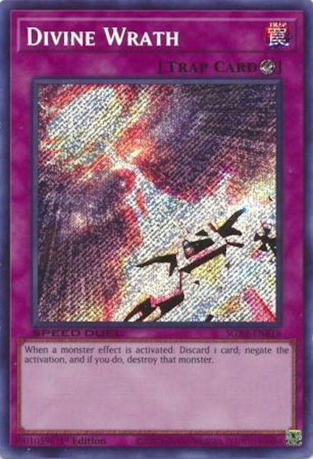 Divine Wrath (Secret Rare) - Speed Duel GX: Midterm Destruction YuGiOh trading card