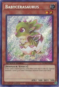 Babycerasaurus (Secret Rare) - Speed Duel GX: Midterm Destruction (SGX4) #SGX4-ENC05 - Secret Rare YuGiOh Trading Card