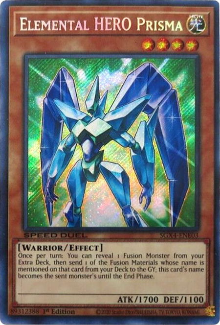 Elemental HERO Prisma (Secret Rare) - Speed Duel GX: Midterm Destruction YuGiOh trading card