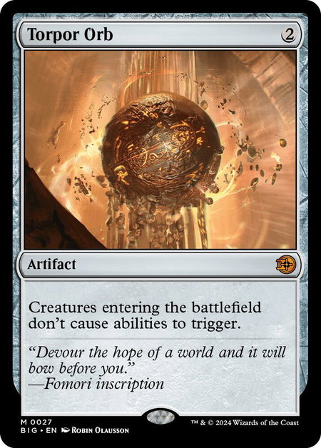 Torpor Orb - Outlaws of Thunder Junction: The Big Score Magic: The Gathering trading card