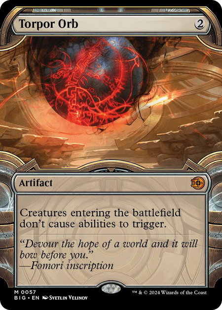 Torpor Orb (Showcase) - Outlaws of Thunder Junction: The Big Score Magic: The Gathering trading card