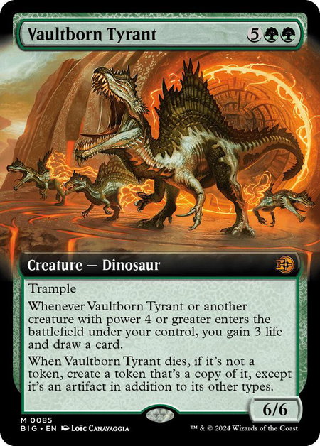 Vaultborn Tyrant (Extended Art) - Outlaws of Thunder Junction: The Big Score Magic: The Gathering trading card